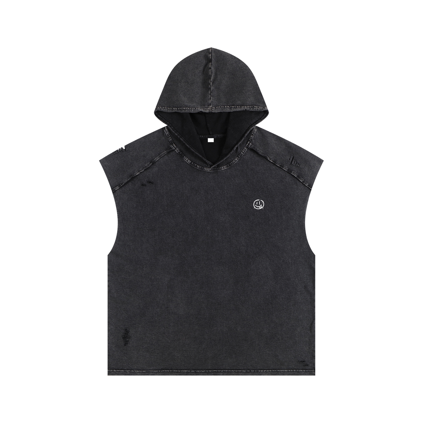 Snow Washed Boxy Hooded Tank Top